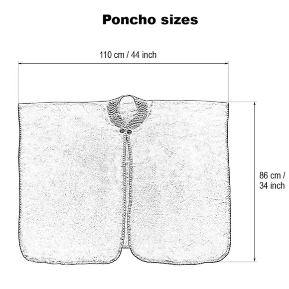 GOLDEN COLOR BABY ALPACA WOOL CAPE PONCHO WRAP SHAWL COAT HANDMADE IN ECUADOR - Picture 8 of 8